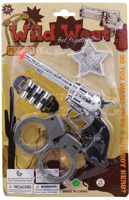 Pistole kovbojská souprava malý šerif set s pouty