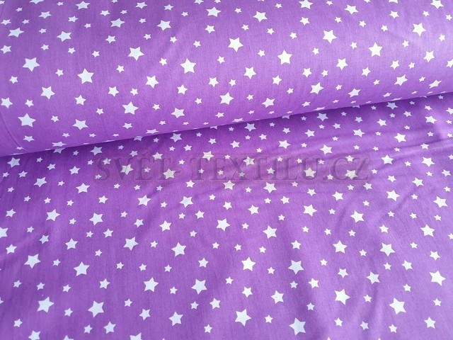 Pohankový polštářek - Hvězdičky na fialové