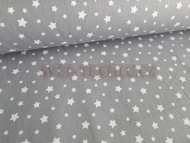Pohankový polštářek - Hvězdičky na šedé
