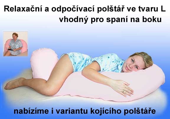 Relaxační a odpočívací polštář pro spaní na boku (válecí)