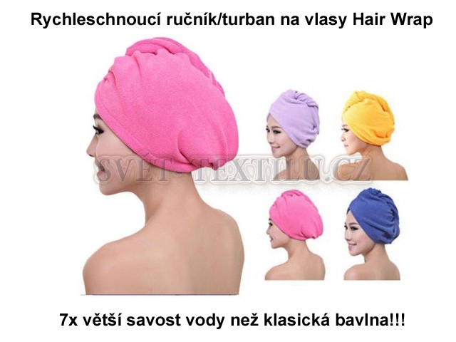 Rychleschnoucí ručník/turban na vlasy Hair Wrap