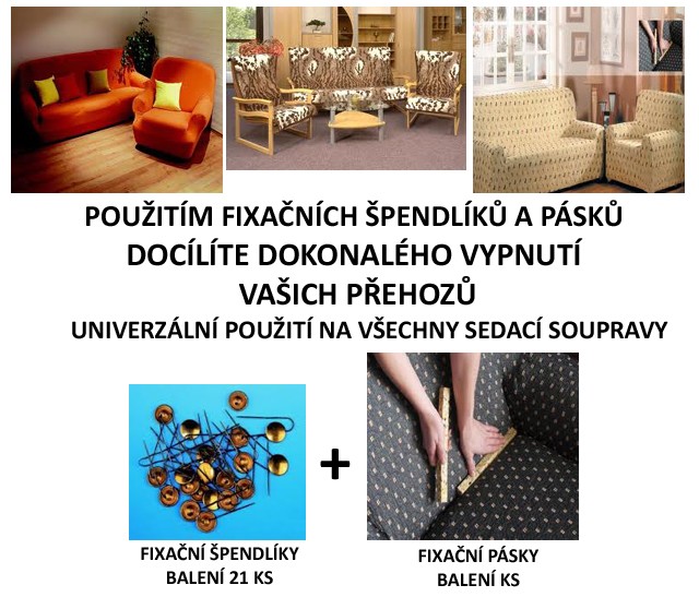 SADA Fixační špendlíky a fixační pásky na přehozy