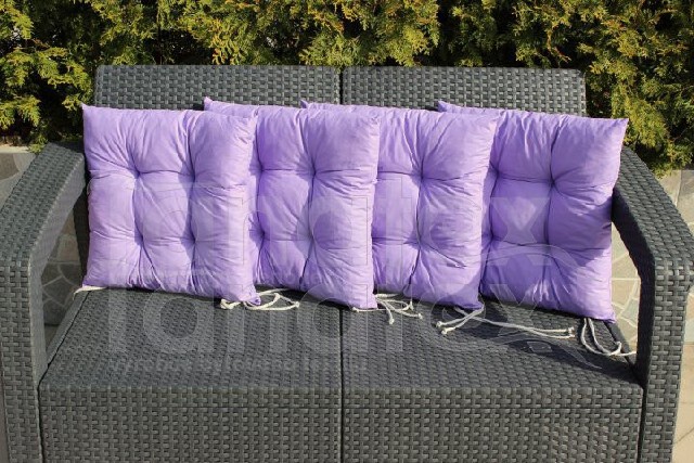 Sedák na židli jednobarevný fialový lila
