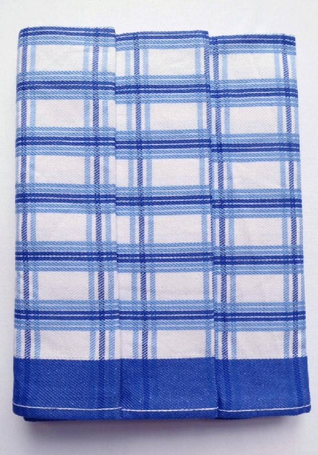Utěrky z egyptské bavlny 3ks č.18 - modrá