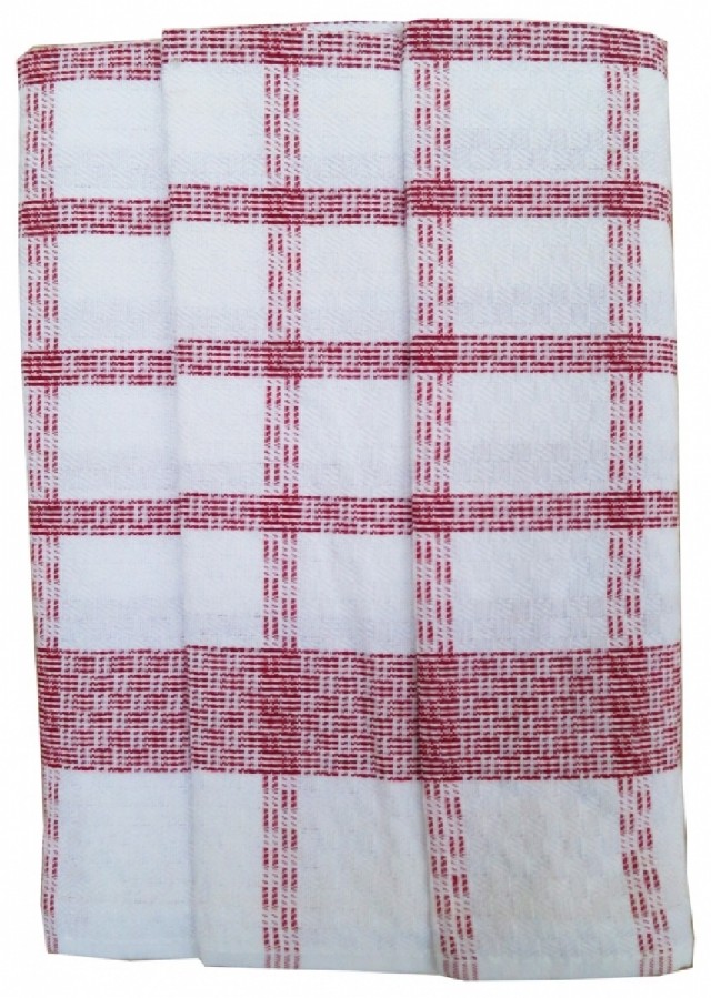 Utěrky z egyptské bavlny 3ks č.53 - červená