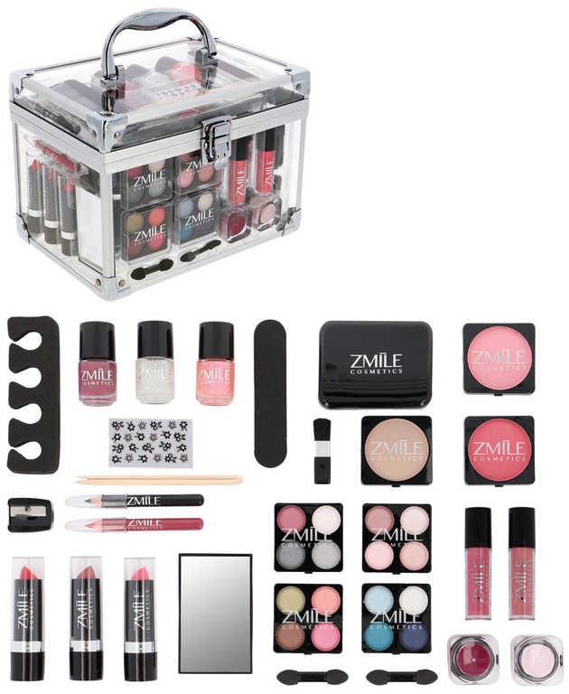 ZMILE COSMETICS Kosmetický kufřík Acrylic Transparent