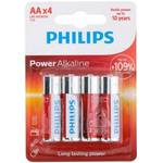 Baterie alkalická Philips AA (LR6) 1,5V set 4ks n