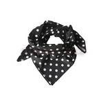 Bavlněný šátek černý - bílý puntík 11 mm