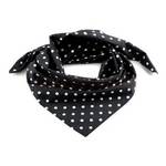 Bavlněný šátek černý - bílý puntík 7 mm