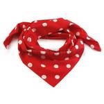 Bavlněný šátek červený - bílý puntík 17 m