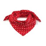Bavlněný šátek červený - bílý pu