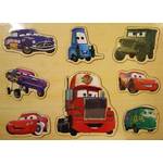 Dřevěné vkládací puzzle Cars Transportér Mack