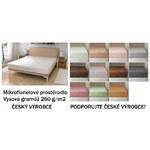 Mikroflanelové prostěradlo 210x210 topper 30cm 260g/m2